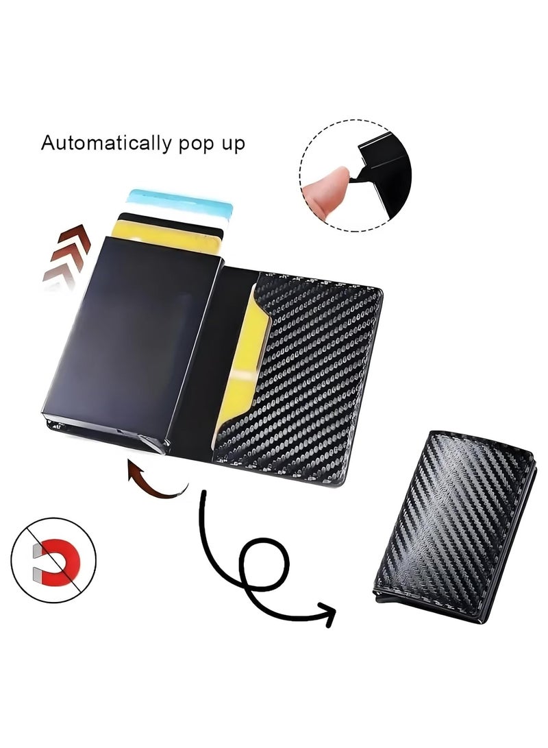 RATSAW Wallets for Men RFID Card Holder Smart Wallet for Men Mens Leather Wallet Minimalism Leather Slim Wallet with Banknote Pockets Coin Compartment  - Image 3