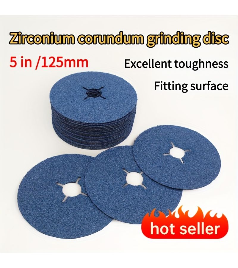 25 Pack 5 Inch Zirconia Sanding Discs 125mm 22mm Grit P60 - Image 1
