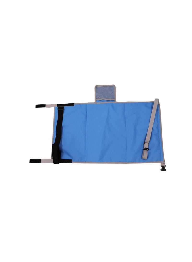 general Toddler Airplane Bed, Airplane Seat Extender for Kids, Portable Kids Bed with Removable Soft Mat&Baby Travel Essentials for Flying Sleeping,Toddler Bed for Airplane Travel (Blue)  - Image 1