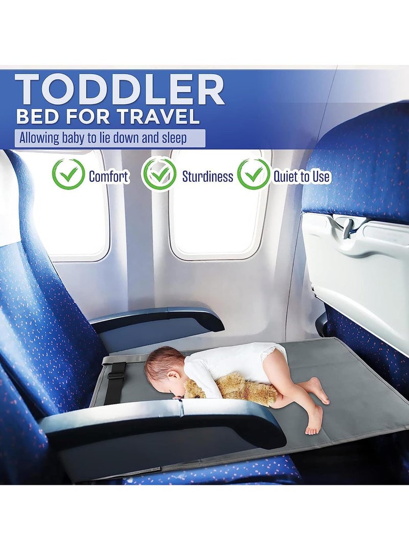 general Toddler Airplane Bed, Airplane Seat Extender for Kids, Portable Kids Bed with Removable Soft Mat&Baby Travel Essentials for Flying Sleeping,Toddler Bed for Airplane Travel (Blue)  - Image 4