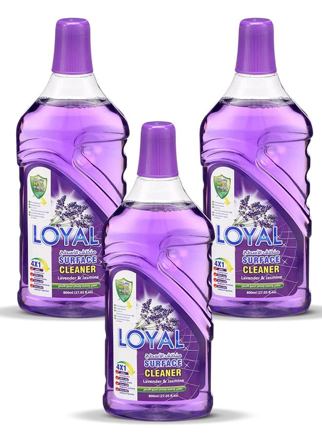 لويال منظف ​​أسطح ٣ × ٨٠٠ مل برائحة اللافندر والياسمين - Image 1