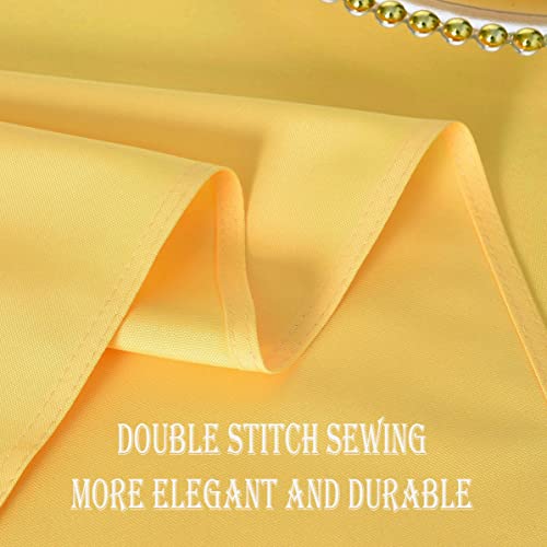 KAIPHO Yellow Square Tablecloth Waterproof Stain Resistant Wrinkle Free Table Cloth 210GSM Polyester Wipeable Table Cover for Party, Banquet, Indoor and Outdoor - Rectangle/Rectangular, 60 x 60 inch - Image 3