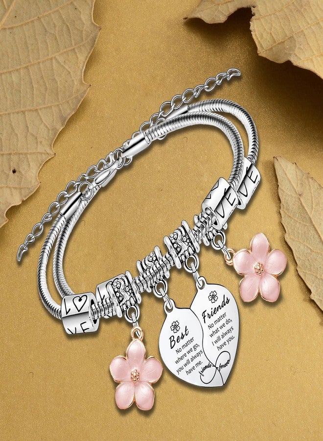 Waeceip 2 Pcs Best Friend Bracelets for Women Friendship Matching Bracelets for Best Friend Jewelry Gifts for Women Friend Sisters Besties Christmas Birthday Present Friendship Jewellery - Image 3