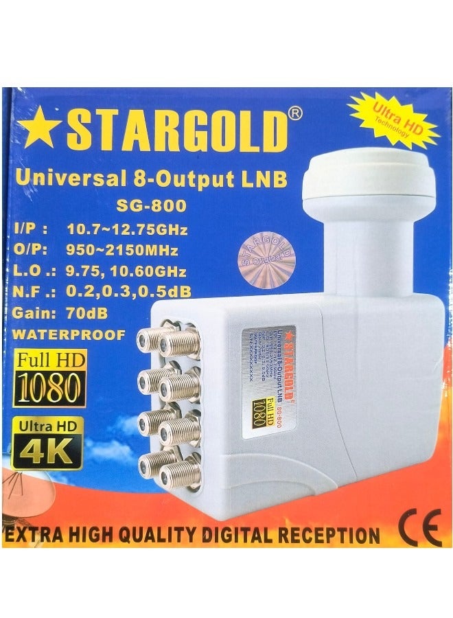 Stargold Universal 8-Output LNB SG-800 White  - Image 1