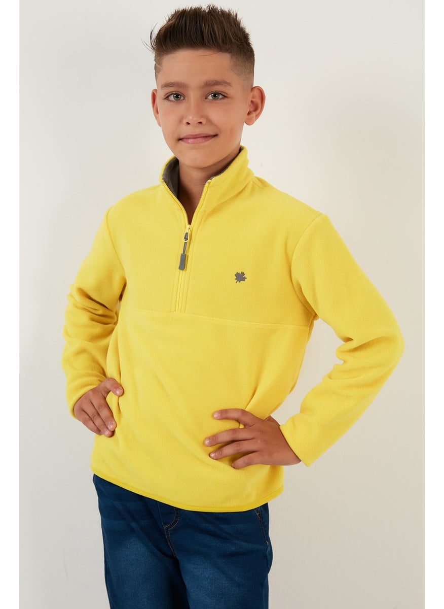 Lela - Soft Textured Zippered Stand Collar Winter Fleece Unisex Children's Fleece 5905002 - Image 1