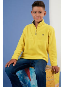 Lela Soft Textured Zippered Stand Collar Winter Fleece Unisex Children's Fleece 5905002  - Image 2