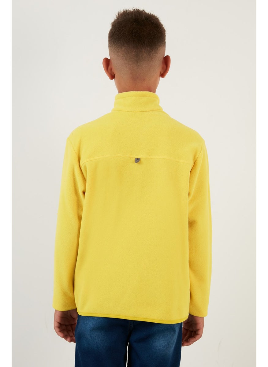 Lela - Soft Textured Zippered Stand Collar Winter Fleece Unisex Children's Fleece 5905002 - Image 1