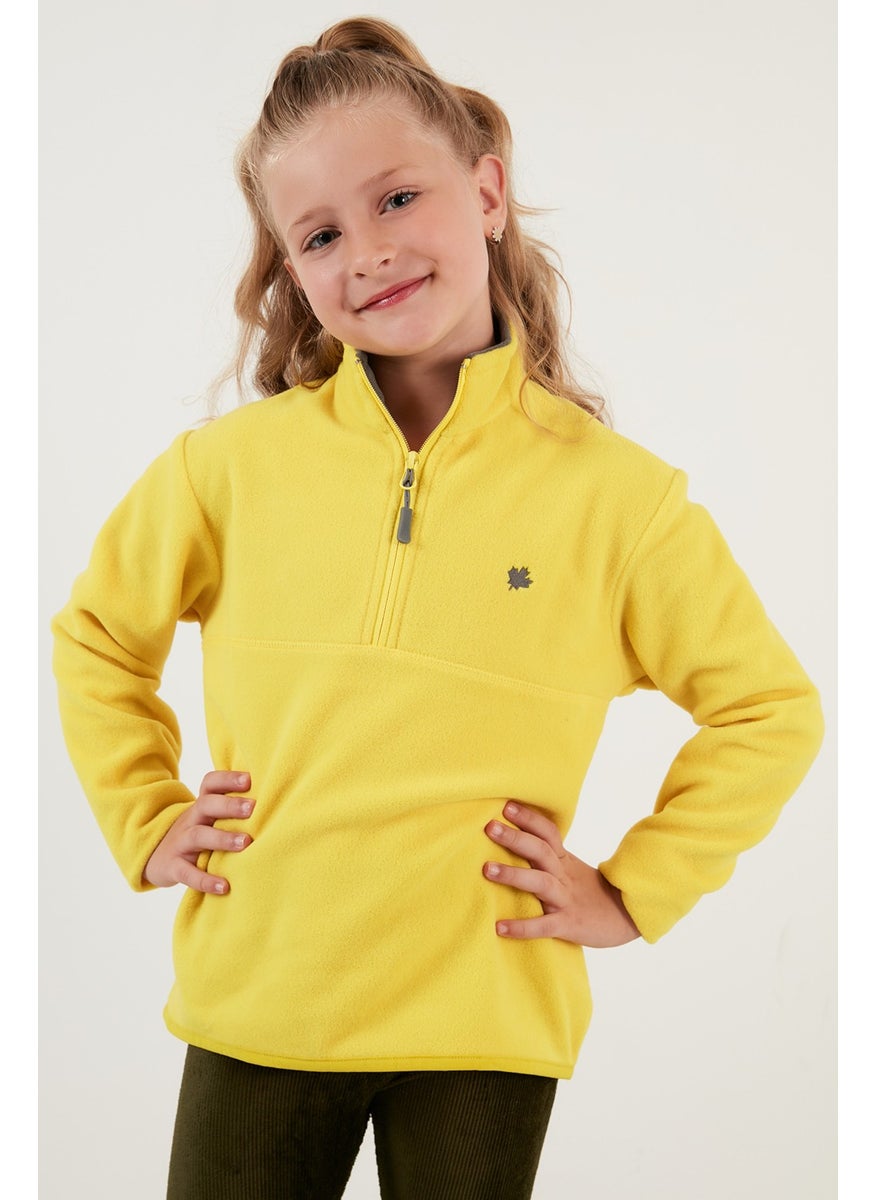 Lela - Soft Textured Zippered Stand Collar Winter Fleece Unisex Children's Fleece 5905002 - Image 1