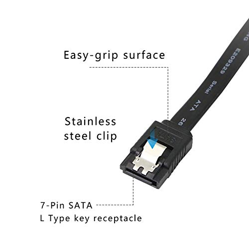 XMSJSIY SATA 6G Data Cable, SATA Power 2-In-1 Extension Cord, LP4 IDE 4 pin to SATA 15P Female with Serial ATA III 7 Pin Female for HDD, SSD, Optical Drives, DVD Burners, PCI Cards etc - 19.7in (2 Pack) - Image 3