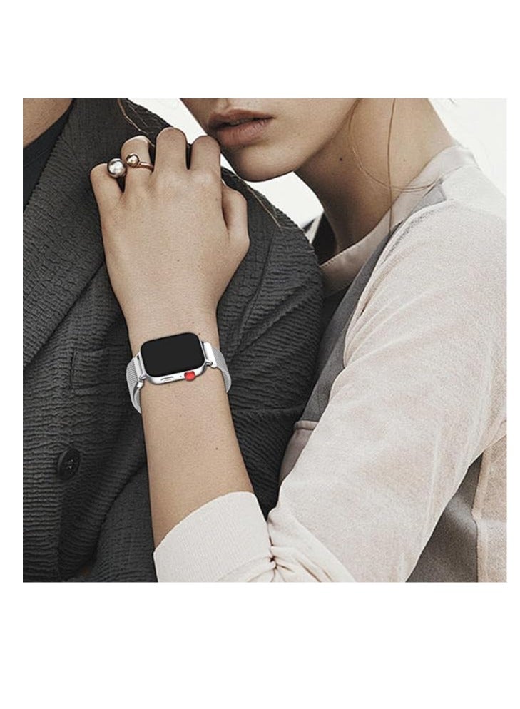 Bracelet Compatible with Huawei Watch Fit 3 Stainless Steel Replacement Strap Metal Mesh with Magnetic Closure Watch Strap for Men and Women Bracelets - Image 1