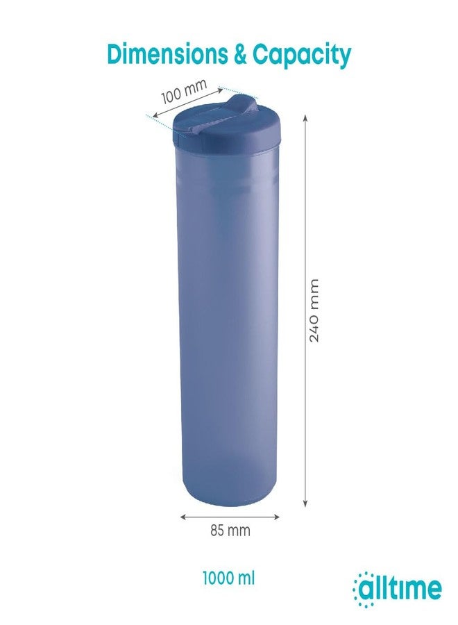 All Time Freeze Water Bottle 1000 ML Indigo Color | Unbrekable | Reusable BPA free Fridge Water Bottle - Image 3