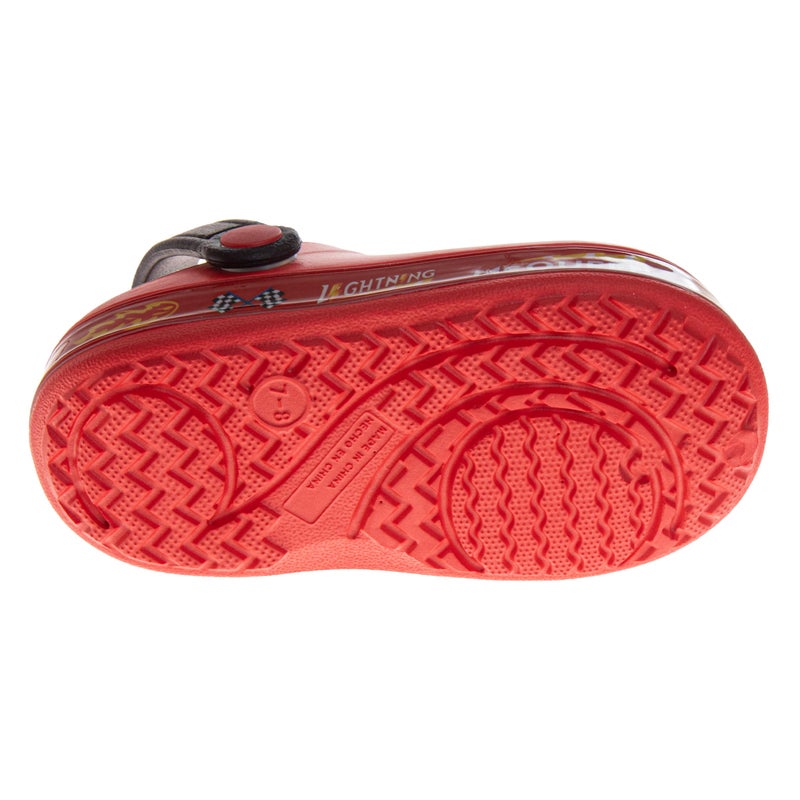 Josmo Boys Cars Lightning McQueen Clog Sandals Disney Pixar Waterproof Slip-On Slides Closed Toe Clogs with Backstrap- Red 11-12 Toddler - Image 5