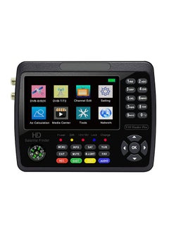 V10 Pro Satellite Finder Signal Meter HD Satellite TV Signal Finder DVB-S/S2/S2X/T/T2 COMBO Digital Handheld Signal Meter Satellite Finder H.265 4.3Inch LCD for Adjusting Sat Dish