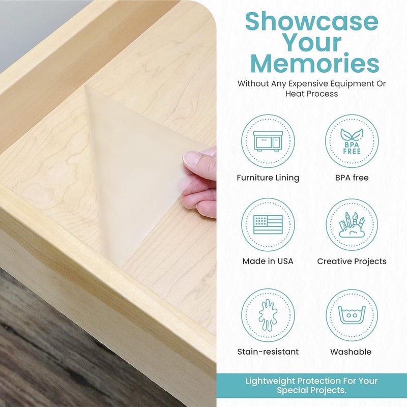 HOME13 Clear Matte Self-Adhesive Film Removable Protective Film Transparent Waterproof Oil-Proof Kitchen Cabinets Desks (24x80_in, Clear Matte) - Image 4