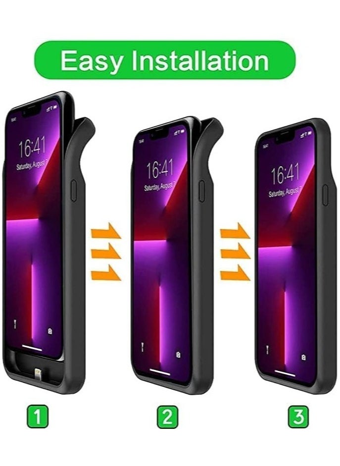 Raxoom Battery Case for iPhone 13 Pro, Portable Battery Pack, Rechargeable Smart Charger Case, External Battery Charging Case, 3500 mAh, Compatible with (iPhone 12). - Image 5