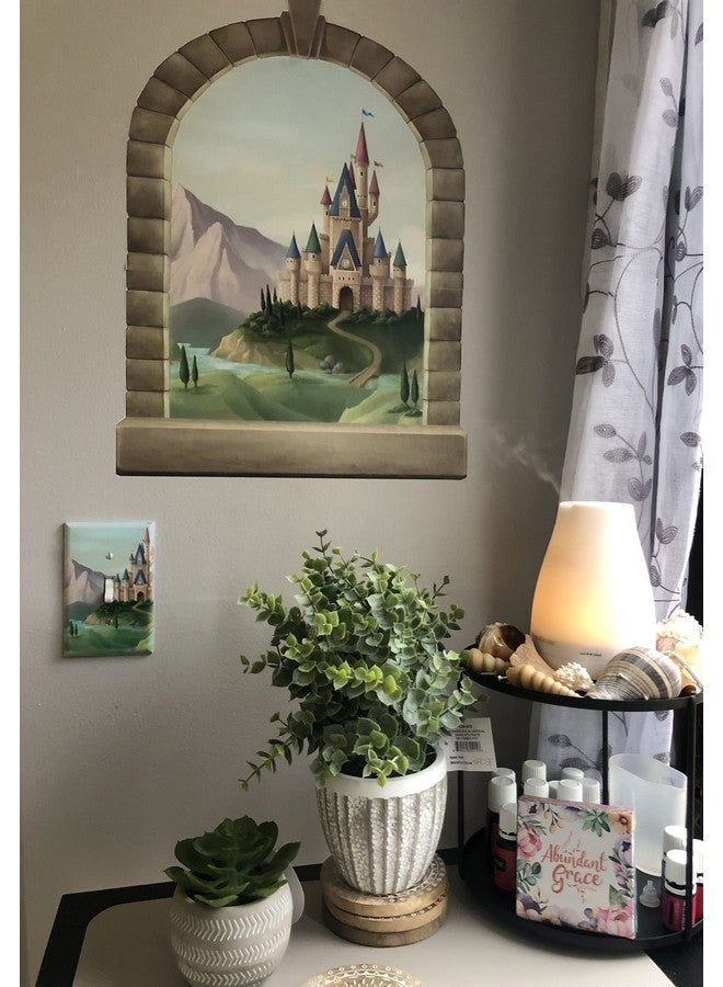 Create-A-Mural Romantic Fairy Tale Princess Castle Window Girl Room Decor Sticker Decorations For Kids Bedroom Small Mural Wall Decal Nursery Toddler Playroom Birthday Gift (14” X 22”) - Image 2
