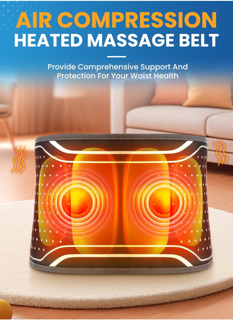 Smart Waist Massager With Heating Function, Touch Screen Waist Massager With Airbag And Vibration Function, Wireless, Timed, Built In Battery Long Battery Iife Back Massage, 4-Level Pressure, 5-Temperature Airbag Belt, Relieve Waist And Back Muscle Pain.