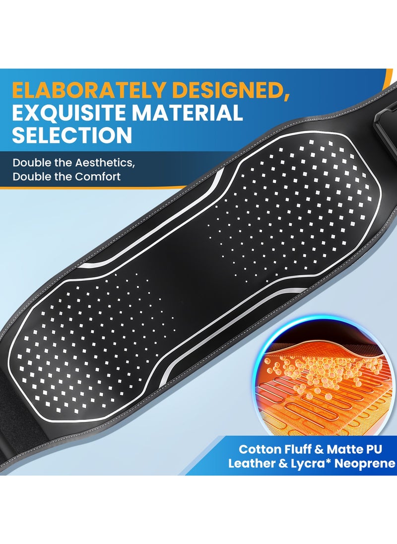 Smart Waist Massager With Heating Function, Touch Screen Waist Massager With Airbag And Vibration Function, Wireless, Timed, Built In Battery Long Battery Iife Back Massage, 4-Level Pressure, 5-Temperature Airbag Belt, Relieve Waist And Back Muscle Pain.