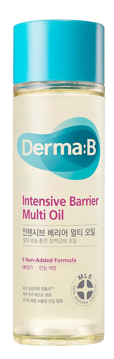 derma b Derma B Intensive Barrier Multi Oil 135ml 456 Fl Oz Moisturizing NonSticky MultiUse Oil for Body Hair  Nails 10 Botanical Oils for Hydrated Radiant Skin Moisturizer for Sensitive Skincare 