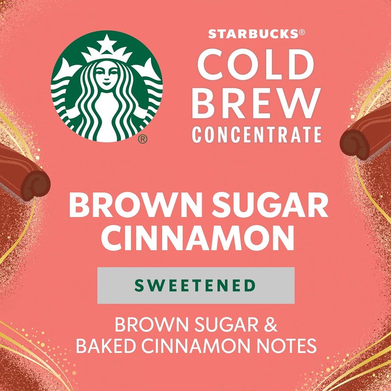 Starbucks Cold Brew Coffee Concentrate, Limited Edition Sweetened Brown Sugar Cinnamon, 32 Fl Oz - Image 2