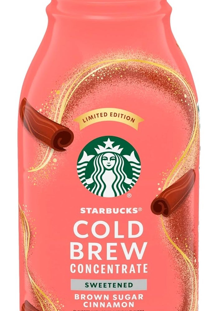 Starbucks Cold Brew Coffee Concentrate, Limited Edition Sweetened Brown Sugar Cinnamon, 32 Fl Oz - Image 1