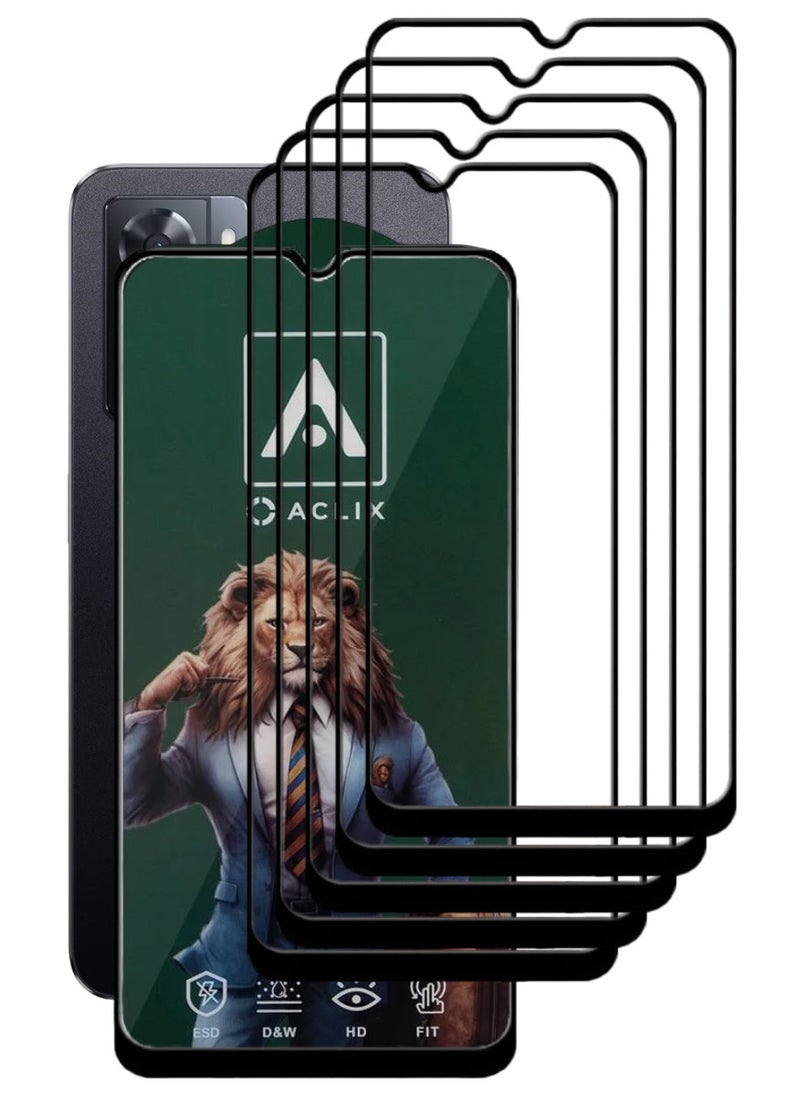 ACLIX 5 Pieces Antistatic ESD Dustproof Premium Quality High Definition Tempered Glass Screen Protector Designed For Oppo A57 - Image 1