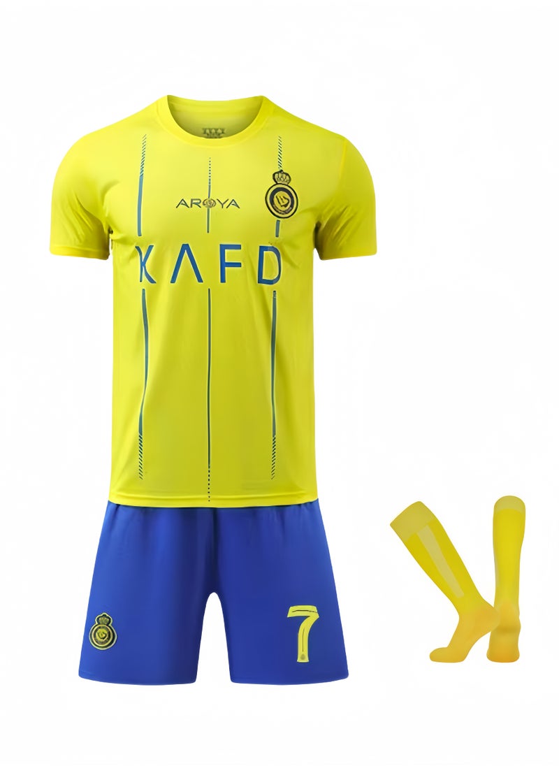 SKT Shiketro 3-Piece Al-Nassr FC No.7 New Football Team Jersey  - Image 1
