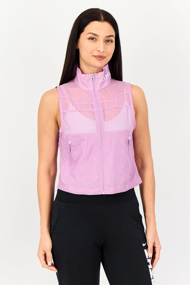 Nike Women Sportswear Fit Training Jacket Vest, Purple - Image 1