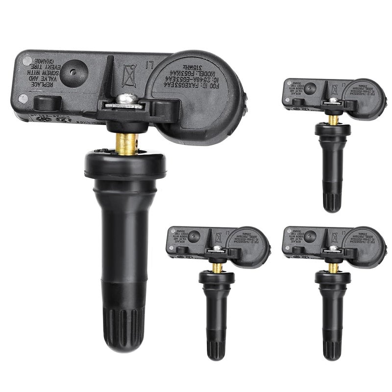 NPAUTO TPMS Tire Pressure Sensor Fits for Ford F150 06-08 Explorer Mustang Ranger Expedition Escape Focus Lincoln Mazda Mercury, 4-Pack Tire Pressure Monitoring System 6F2Z-1A189-A, 7L1Z1A189A, 315MHz - Image 1