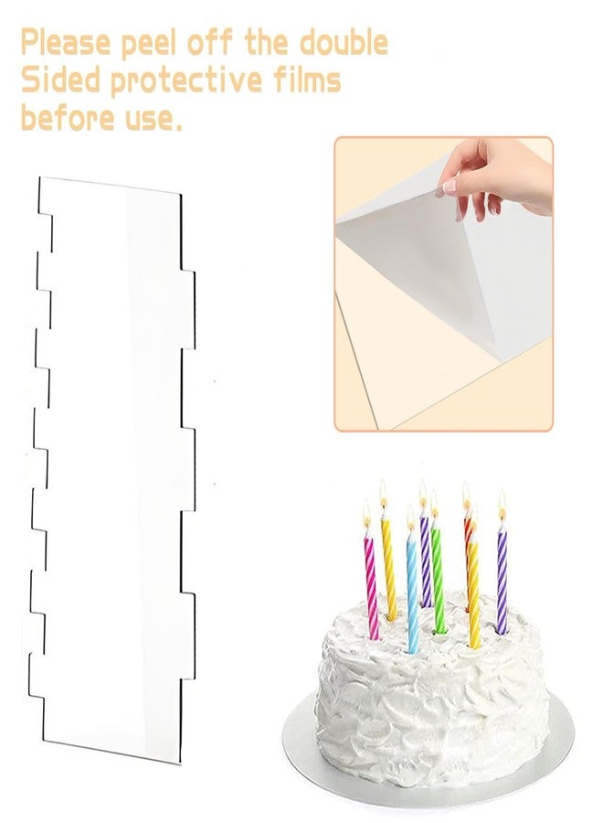 DOSAKEIKO 4 Pcs Cake Scraper Set Acrylic Cake Decorating Supplies Large Transparent Cake Smoother for Icing Perfect for Butter Cream Frosting with 7 Different Shapes Durable - Image 4