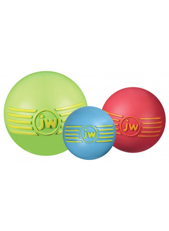 JW iSqueak Ball Durable Natural Rubber Dog Toy (Assorted Colors)