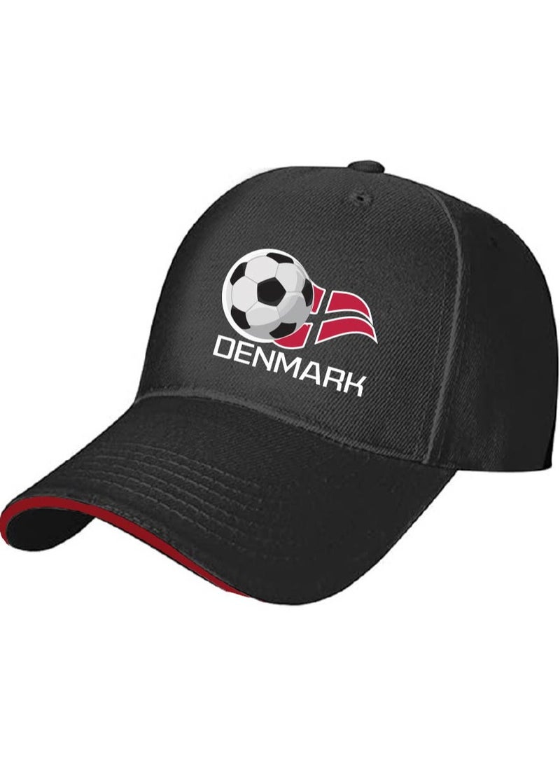 PRINTSHOP4ME Denmark Unisex Adult Football Cap for Both Men and Women With Metal Adjustable Buckle Closure - Perfect for Football Fans, Match Days, Outdoor Activities, and Everyday Wear - Image 2
