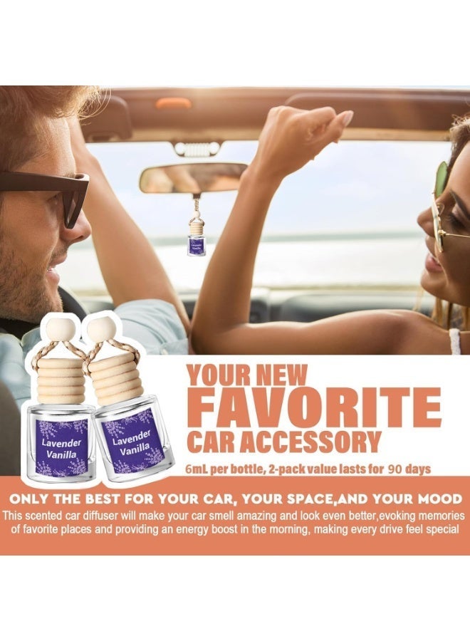 SODANEED Car Air Freshener Hanging 2 Bottle, Essential Oil Diffuser for Car, Car Air Freshener Cute, Long Lasting Air Freshener for Car, air Fresheners for Women Men, Air Diffusers - Image 4
