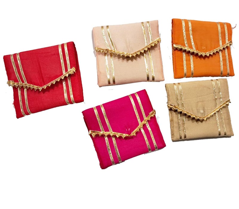 brown leaf Beautiful Small Coin Purse Pouches Wallet for Wedding Party haldi Mehndi Ceremony Diwali Return Gifting Pouches (25) - Image 1