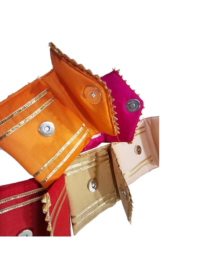 brown leaf Beautiful Small Coin Purse Pouches Wallet for Wedding Party haldi Mehndi Ceremony Diwali Return Gifting Pouches (25) - Image 4