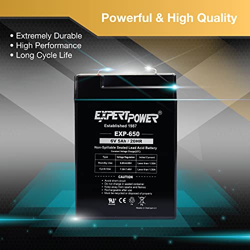 ExpertPower 6V 5Ah SLA Rechargeable Battery - Image 4