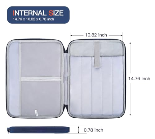 CASEDAO Laptop Carrying Sleeve Compatible with Apple MacBook Air 15 inch M5 M4 M3 M2 chip A3448 A3241 A3114 A2941 2026-2023,15" Microsoft Surface Laptop 6/5/4/3 Protective Case, Computer Traveling Bag- Blue - Image 2