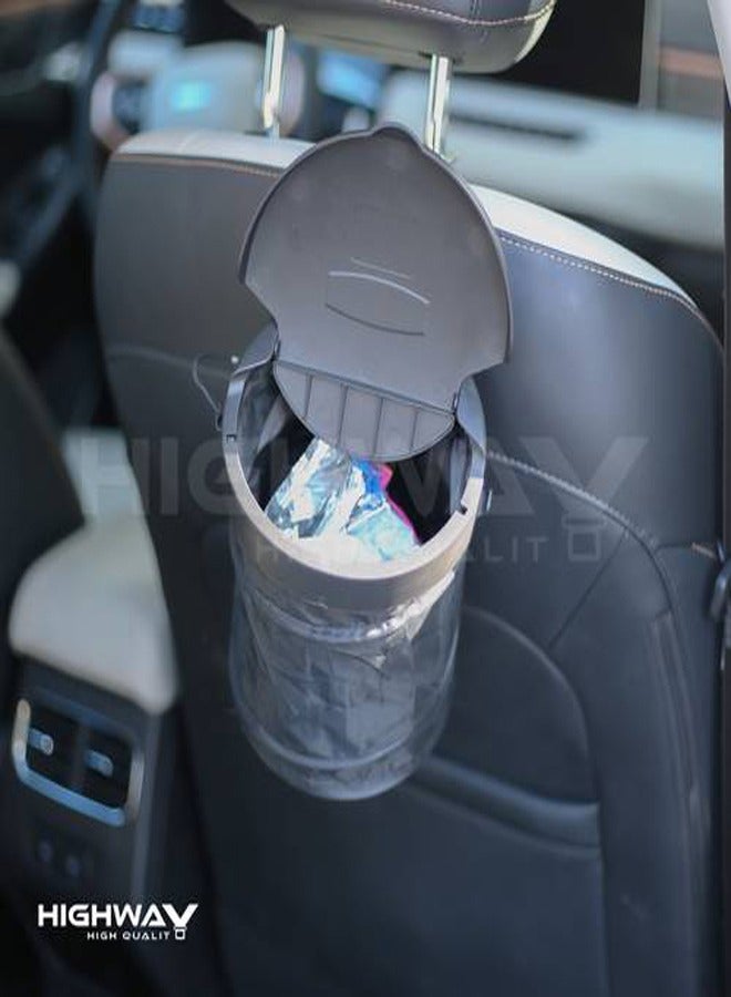 HIGHWAY 2 Portable Folding Car Trash Can Universal Collapsible Car Garbage Bin Wastebasket Hanging Travel Storage Box Bag  - Image 3