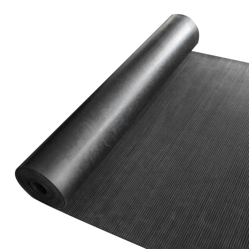 Rubber-Cal "Ramp-Cleat" Non-Slip Outdoor Rubber Mats - 1/8 in x 3 ft x 8 ft Floor Mat - Image 3