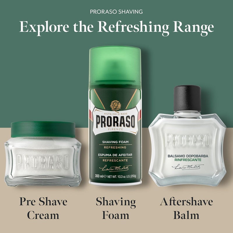 Proraso Aftershave Balm 100ml Refreshing AlcoholFree Post Shave Balm with Eucalyptus Oil and Menthol Invigorates Skin Made in Italy Green - Image 4