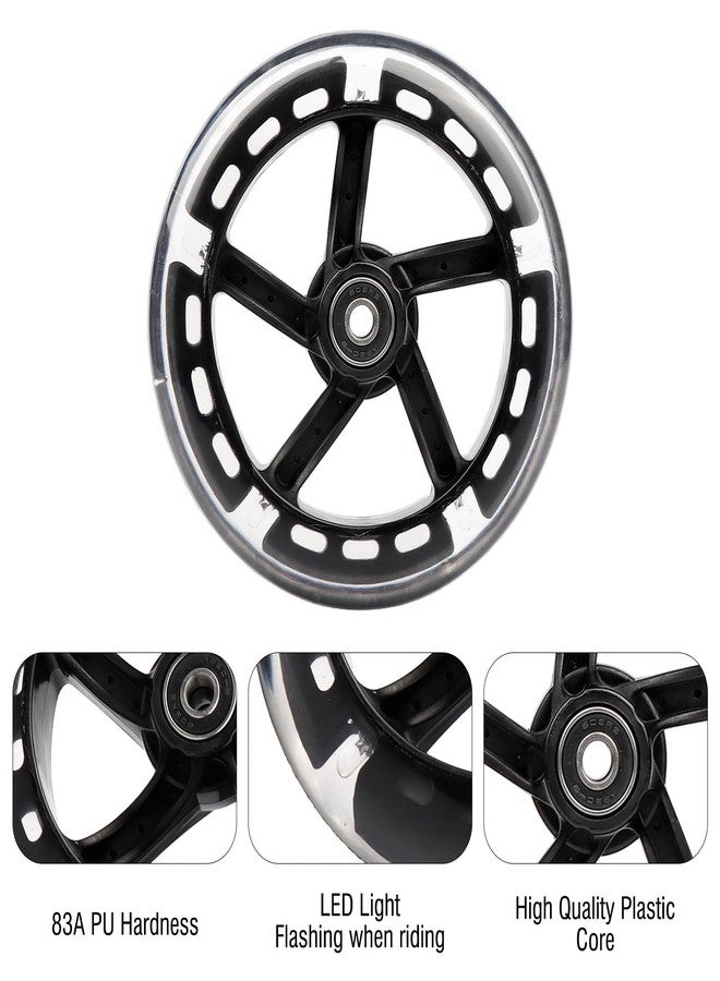 WHEELGOO Wiggle Scooter 145mm White Light-Up Replacement Wheels Front/Rear for Y Fliker 3-Wheeled Swing Scooter (2) - Image 2