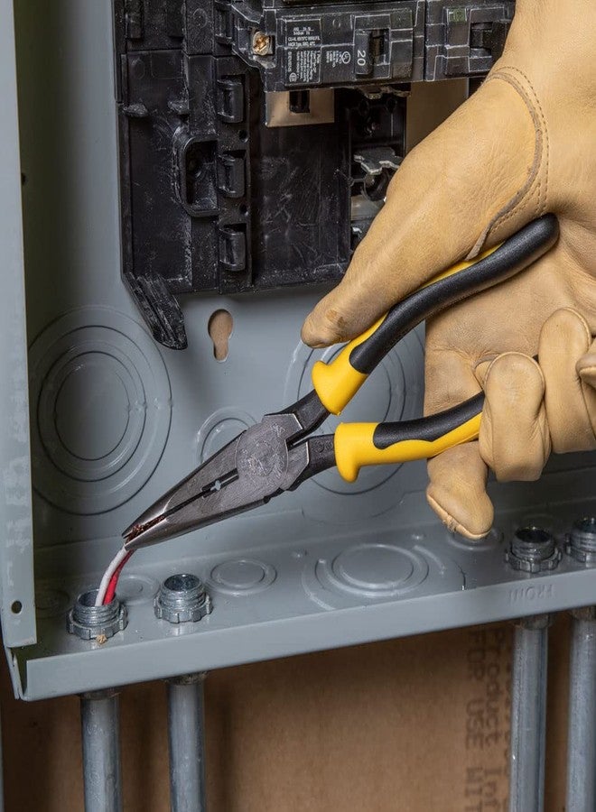 Klein Tools J203-8N Long Nose Side-Cutter Stripping Pliers, Induction Hardened and Heavier For Increased Cutting Power, 8-Inch - Image 5