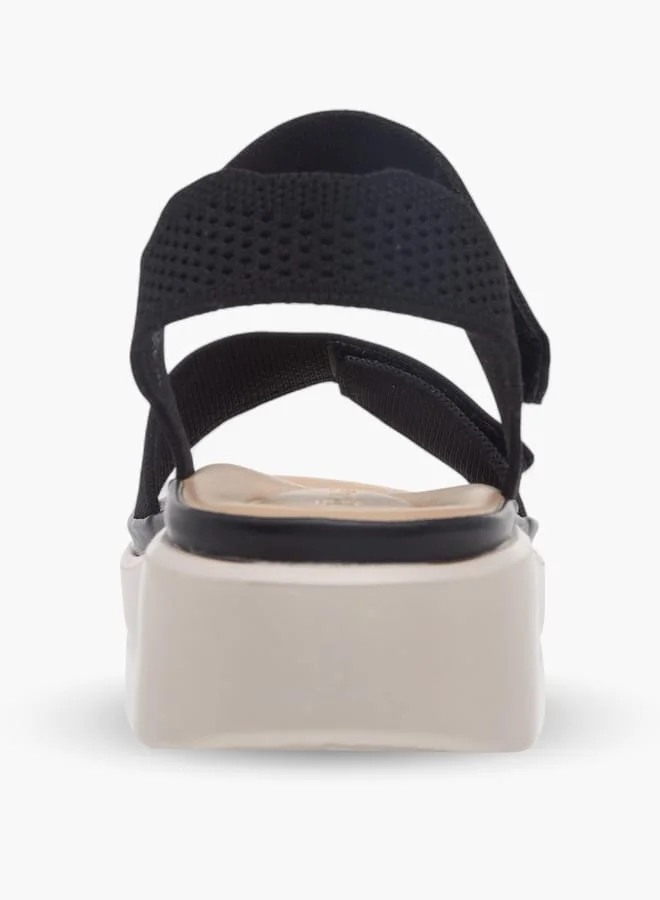 Le Confort Women Textured Sandals with Hook and Loop Closure