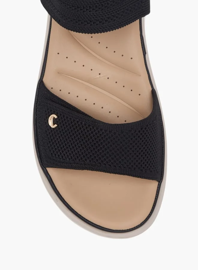 Le Confort Women Textured Sandals with Hook and Loop Closure
