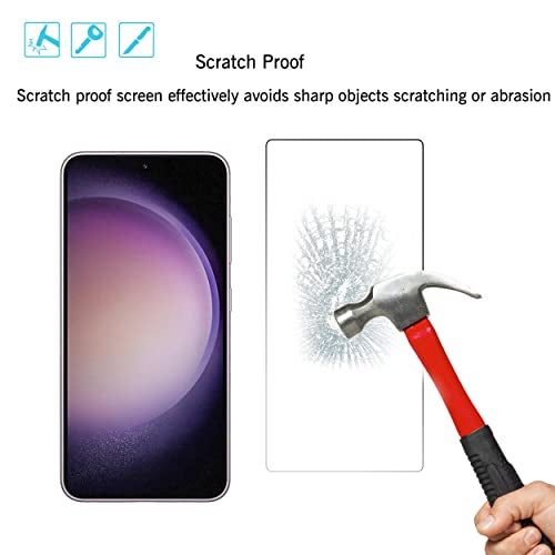 Ailun Screen Protector for Galaxy S23 [6.1 Inch] 3Pack + 3Pack Camera Lens Tempered Glass Fingerprint Unlock Compatible 0.25mm Ultra Clear Anti-Scratch Case Friendly [Not For S23 Ultra] - Image 3