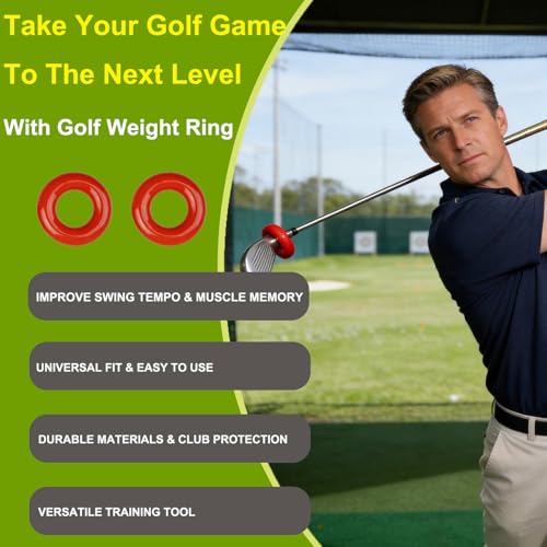 Kasteco 2 Pack Golf Club Swing Weight Rings (Red) - Image 3
