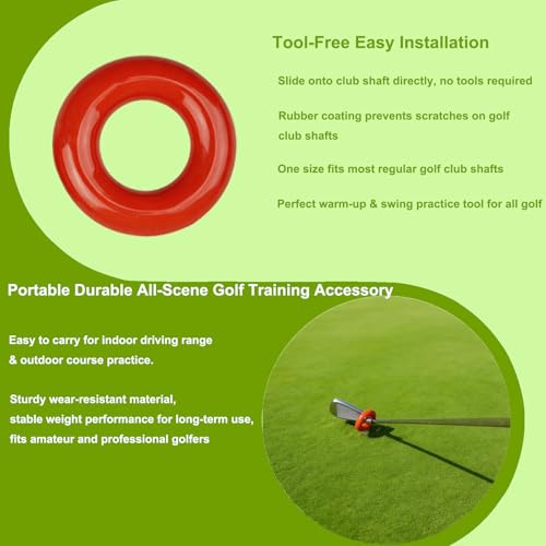 Kasteco 2 Pack Golf Club Swing Weight Rings (Red) - Image 4
