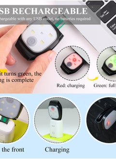 SYOSI Running Lights, 2-Pack Runners Reflective Safety Lights Running Gear, USB Rechargeable LED Lights, Clip-On Running Lights with Runners and Joggers for Camping Hiking Running Outdoor Adventures  - Image 2