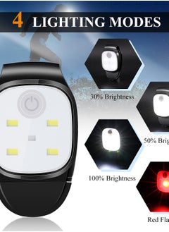 SYOSI Running Lights, 2-Pack Runners Reflective Safety Lights Running Gear, USB Rechargeable LED Lights, Clip-On Running Lights with Runners and Joggers for Camping Hiking Running Outdoor Adventures  - Image 3