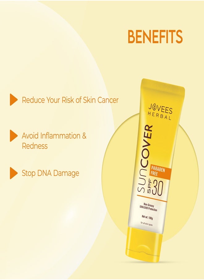 JOVEES HERBAL - Jovees Sun Cover Sandalwood Spf 30 100 Ml - Image 1
